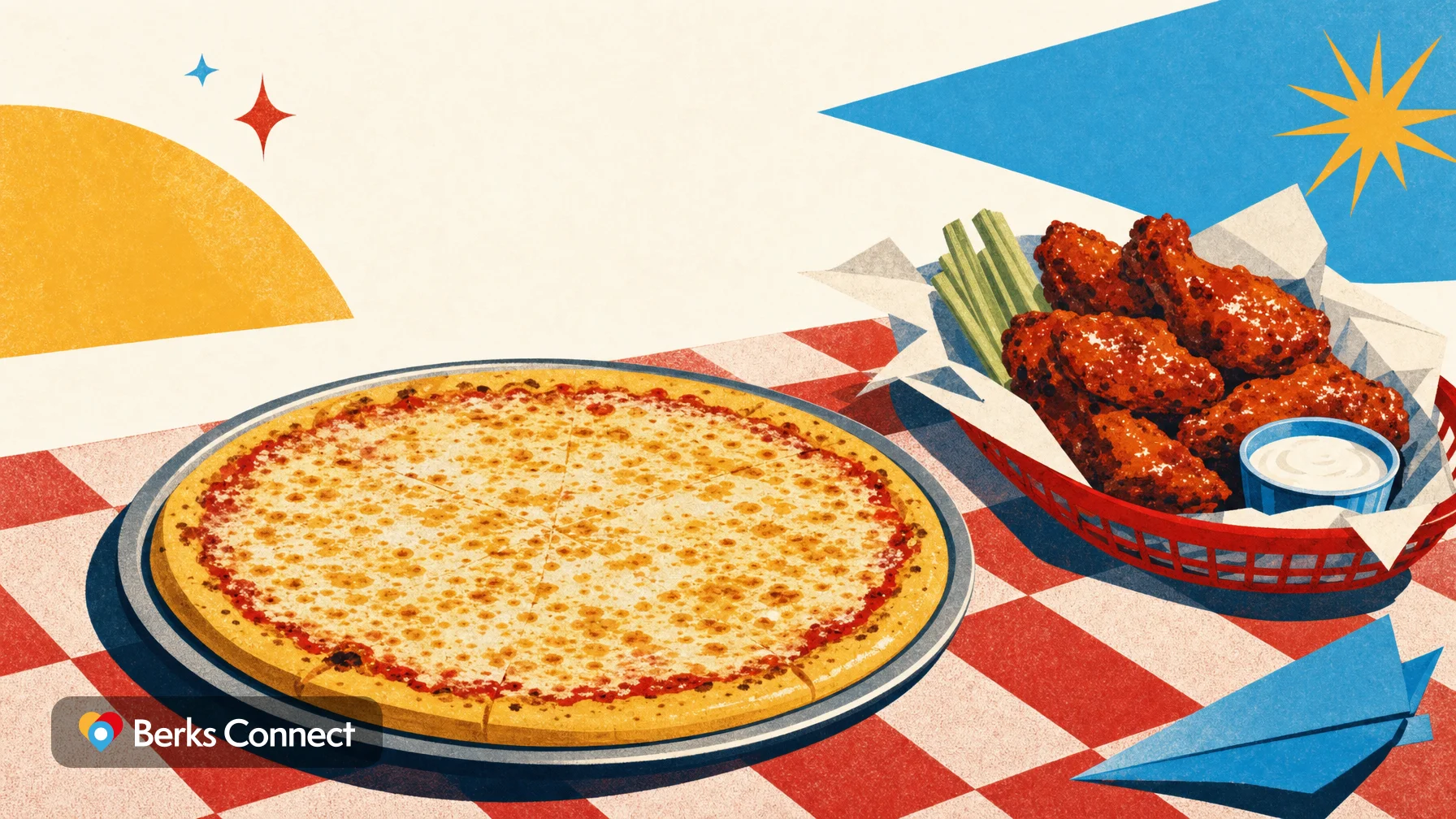 Large Cheese Pizza and 8 Jumbo Wings for $18.99